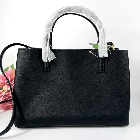 Kate Spade Black Satchel Crossbody Leather Bag NWT - Picture 7 of 16